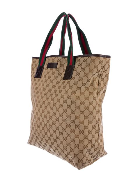 gucci shopping bag canvas|genuine gucci tote bags.